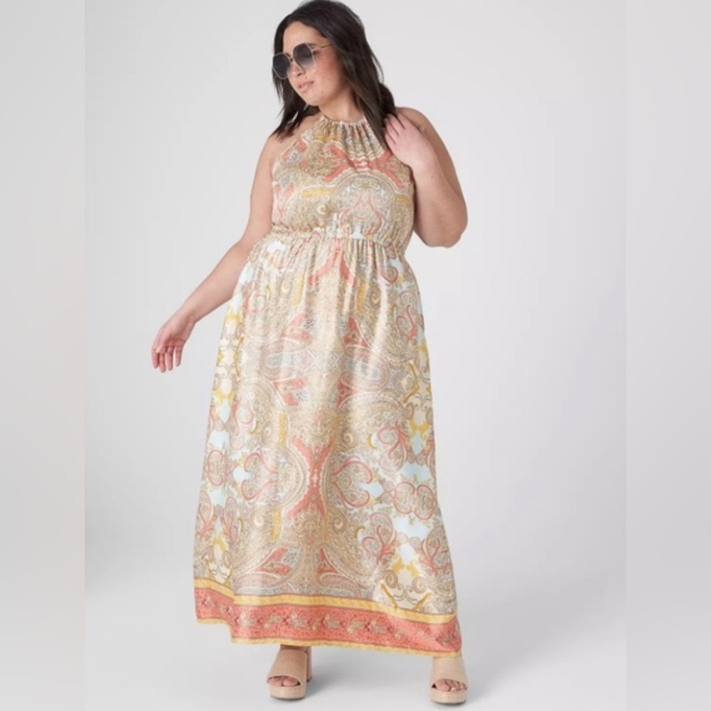 Lane Bryant paisley maxi dress size 18 NWT